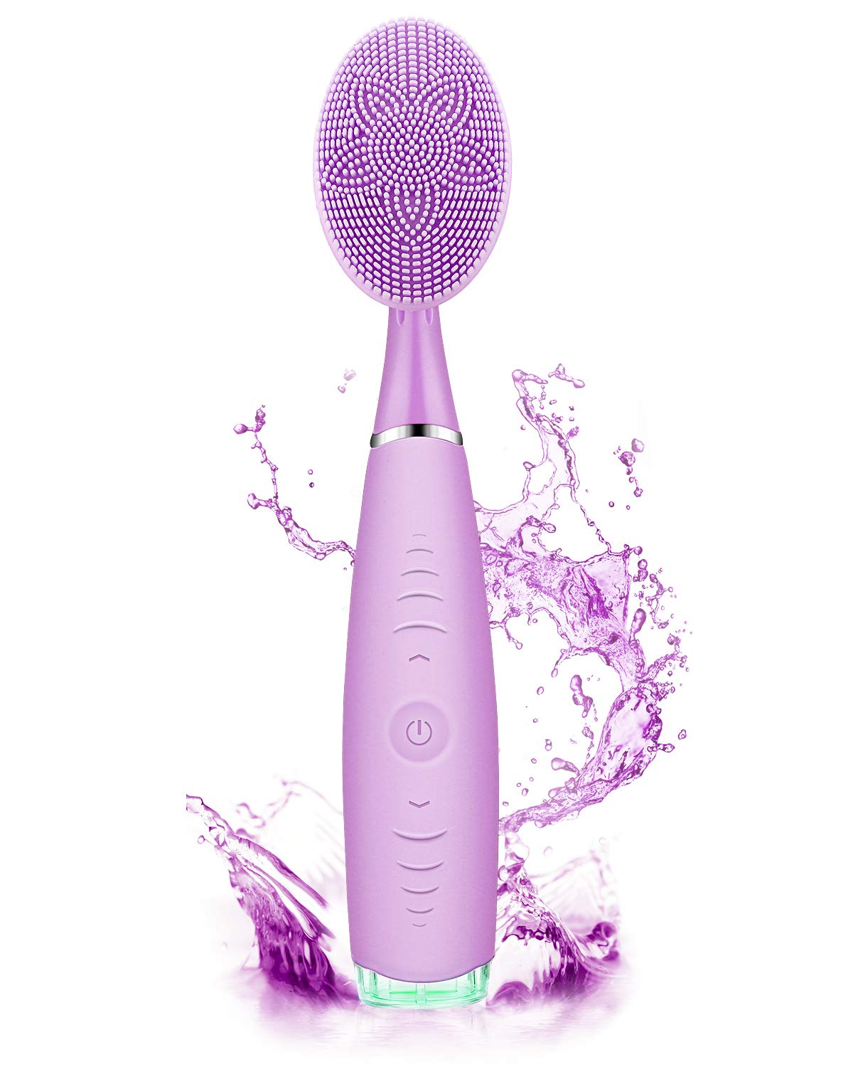 Facial Cleansing Brush,Sonic Silicone Face Brush Scrubber,Electric Face Cleanser Brush with 5 Skincare Modes,IPX6 Waterproof & Rechargeable