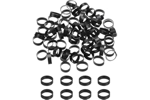 PATIKIL Silicone Rubber Bands Cable Ties 0.7", 80 Pcs Flat Rubber Elastic Band for Office Supplies Home Cord Wrapping, Black