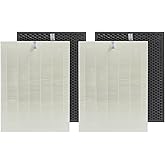PUREBURG Replacement Filter Compatible with WINIX 5510 5520 Air Purifiers,2-Pack H13 True HEPA Advanced Carbon Filter) Filter Q /1712-0123-00, For Air Clean Dust VOCs Odor Remove