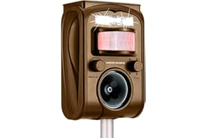 GARDEN SECRETS Ultrasonic Solar Animal Repellent. Pest Repeller Outdoor, Deer Raccoon Skunk Cat Rat Dog and Mice Deterrent. Waterproof, Flash Lights & Motion Activate Devices Keep Animals Away