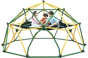 Virubi 13 FT Climbing Dome with Hammock for Kids 3-10, Outdoor Play Equipment Supporting 1000 lbs, Anti-Rust Jungle Gym, Easy Assembly Geometric Dome Climber Play Center