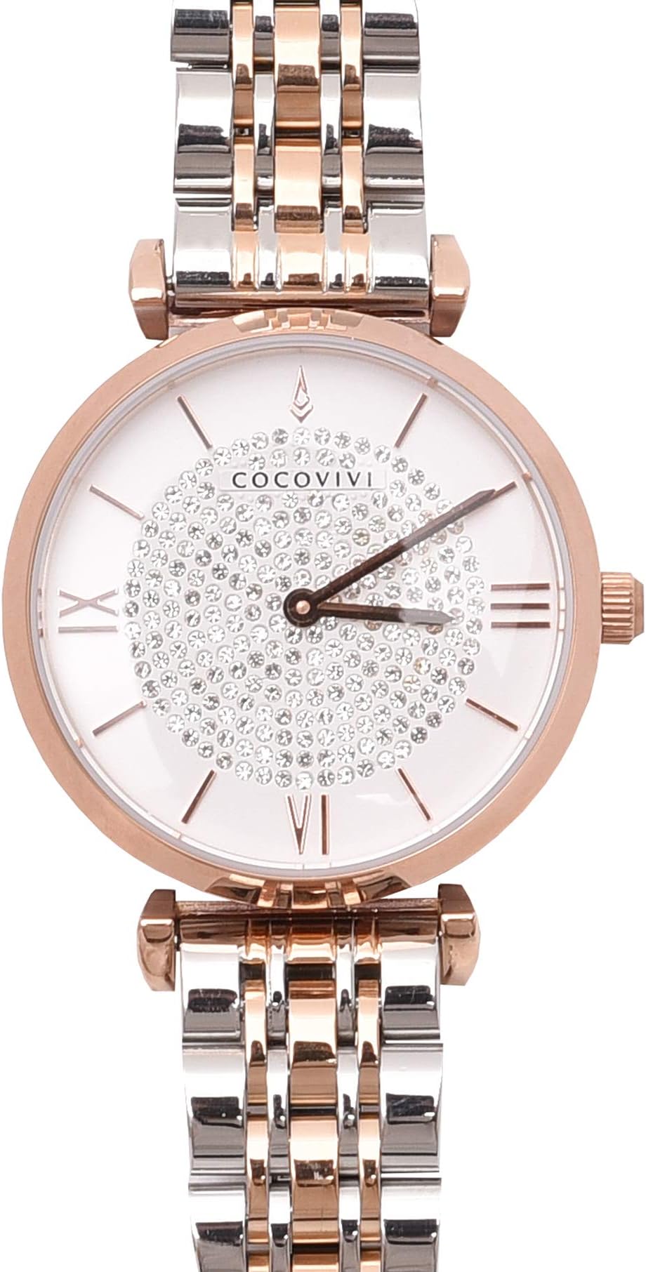 COCOVIVI Women's Wrist Watch Stainless Steel Daily Water Resistant Japanese Quartz Ladies Rose Gold Dress Watches with Mesh Band Leather Strap Analog Classic Petite Casual