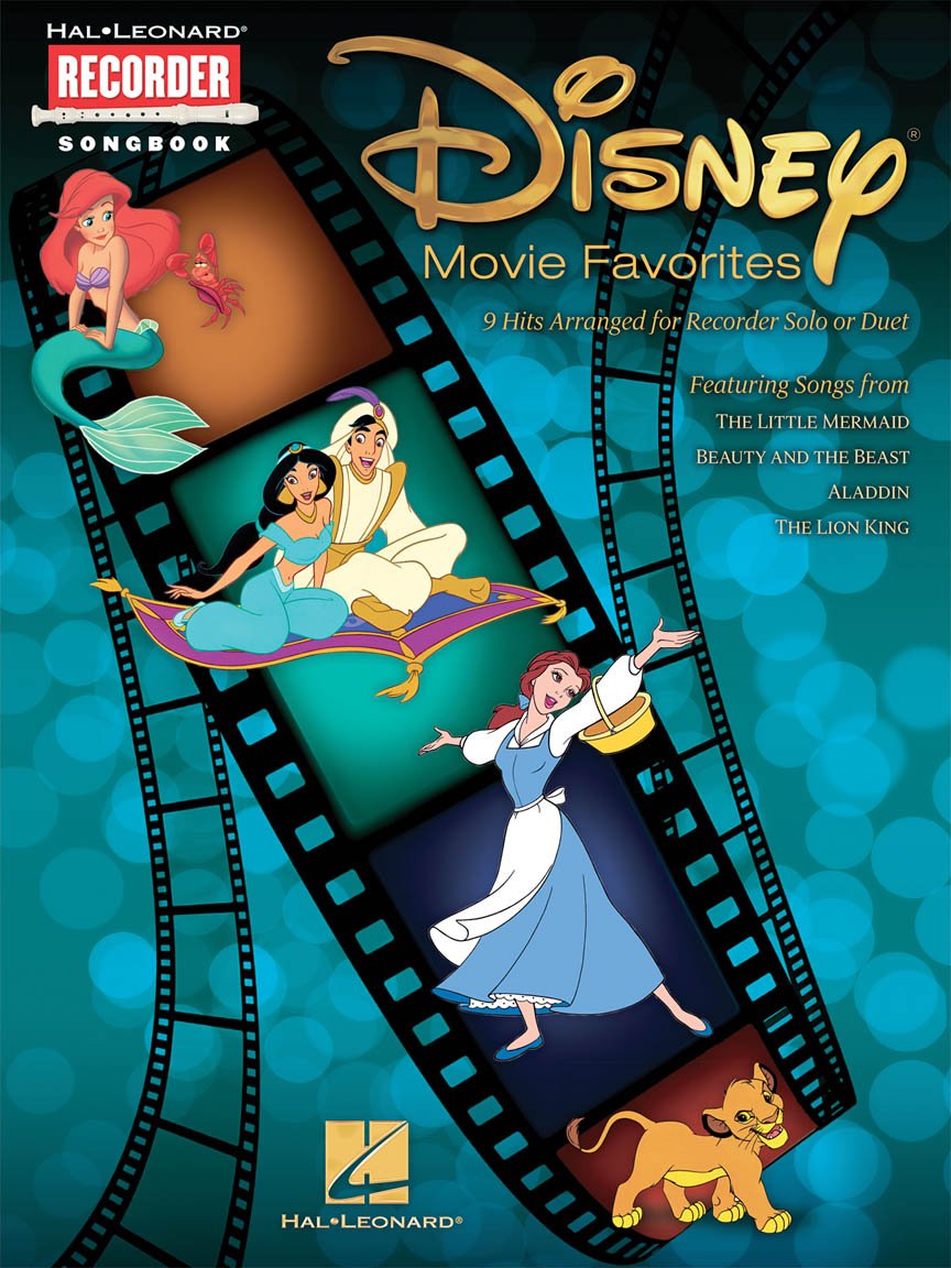 Disney Movie Favorites For Recorder Solo Or Duet 9 Hits Bk (Hal Leonard Recorder Songbook) (Let's Play Recorder Series): Recorder Songbook - 9 Hits Arranged for Recorder Solo or Duet