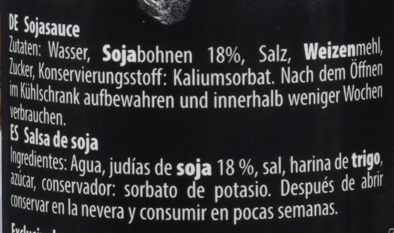 Bonasia Salsa de Soja, Clara - 3 Paquetes de 6 x 150 ml - Total ...