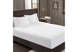 Woolrich Heated Sherpa ELEC MATT Mattress Pad with Auto Shut Off Timer and 5 Heat Level Setting Controller(s) Super Warm, Cal King: 72x84, White