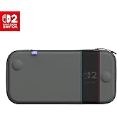 Turtle Beach PlayTrek Slim Case Officially Licensed for Nintendo Switch 2, Hard Shell Carrying Case, Game Card Case, Cover, Storage, Protection - Charcoal Black