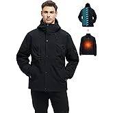VOPOKER Men's 3 in 1 Winter Coats Water Resistant Ski Snow Warm Fleece Jacket With Multi-Pockets Windbreaker Jacket