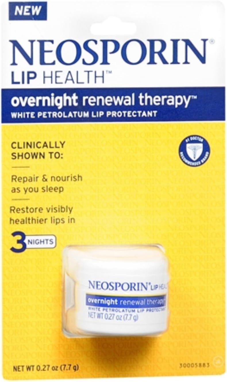 Neosporin Lip Health Overnight Renewal Therapy 0.27 oz(Pack of 5)