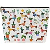 Ythuil Dachshund Gifts for Women, Dachshund Gifts Makeup Bag, Weiner Dog Gifts for Women Cosmetic Bag