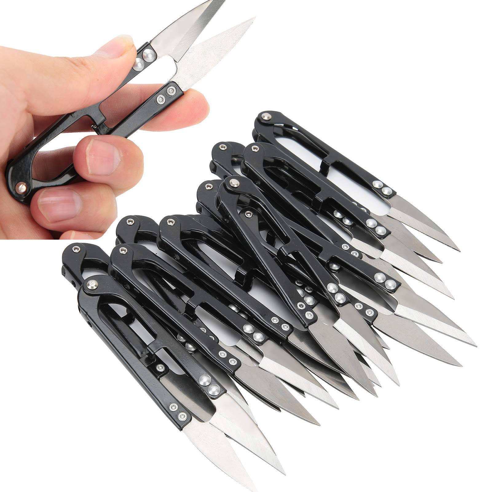 12Pcs Sewing Scissors Yarn, 4.8 in Small Snips Trimming Nipper Spring Yarn Scissors Cross‑Stitch Thread DIY Clipper Supplies