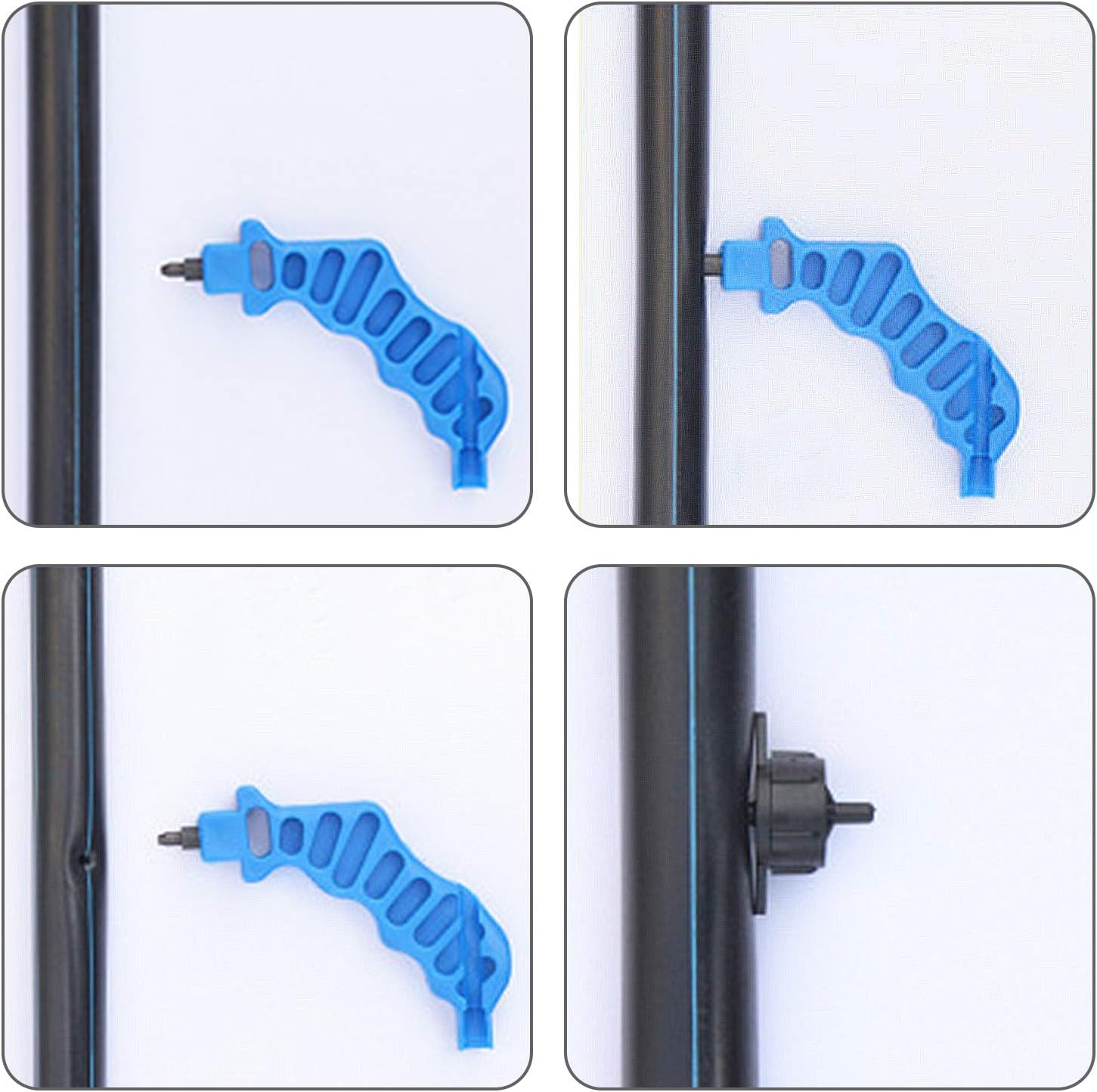 SHANGXING 2 PCS 2-in-1 Drip Irrigation Hole Punch Tool- Practical Drip Irrigation Tubing Hole Punch with 10 PCS Dropper Connector for 1/4 Inch Fitting Emitter Insertion Drip Sprinkler : Garden & Outdoor