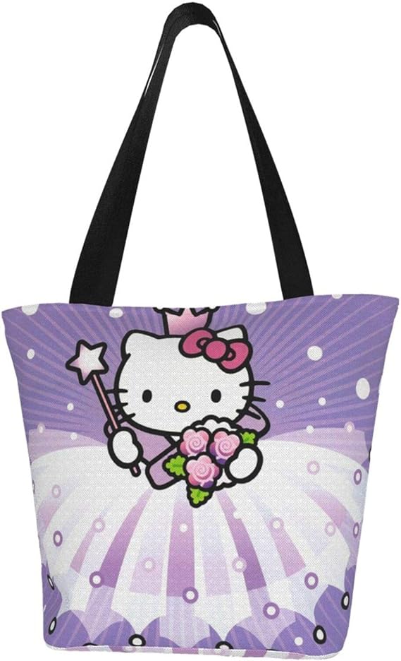 Amazon Hello Kitty ハローキティ トートバッグ レディース手提げ袋 手提げバッグ エコバッグ バッグ 軽量 トート 防水 大容量 ファスナー付き カジュアル 通勤 通学ビジネス 旅行 ショピング 人気 おしゃれ 女性 プレゼント シューズ バッグ