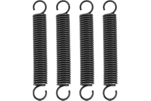 YINETTECH 4Pcs Extension Spring Replacement Part 95mm Spring Steel Dual Hook Tension Spring Suitable for Lift Top Coffee Table DIY Home Repair Black