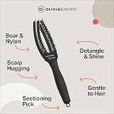 Olivia Garden Fingerbrush Combo Small Hair Brush Boar Nylon Bristles view 9