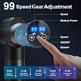 Timiyou Massage Gun Deep Tissue 99 Speeds 6 Heads LCD Touch Screen view 2