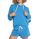 The Summer I Turned Pretty womens The Summer I Turned Pretty Embroidery Printed Sweatshirt and Bottom Short Lounge Pajama Set