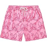 Wlizszu Men's Graphic Print Drawstring Waist Shorts Gym Track Pockets Workout Cool Boho Summer Shorts