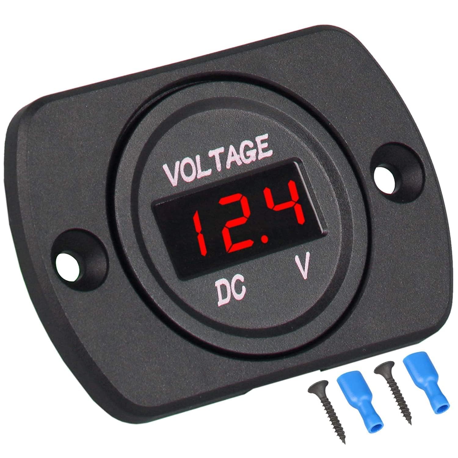 Photo 1 of Linkstyle DC Volt Meter 12V, Battery Voltage Gauge 12V, Digital Voltage Meter 12 Volt, Waterproof LED Voltmeter Gauge, Panel Mount Voltmeter for Car Boat Marine Motorcycle Truck RV ATV UTV