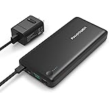 Type-C / USB-C Input & Output RAVPower 20100mAh Portable Charger QC 3.0 Qualcomm Quick Charge 3.0 Power Bank External Battery Pack + QC3.0 USB Charger for Macbook, Galaxy S8, iPhone and More