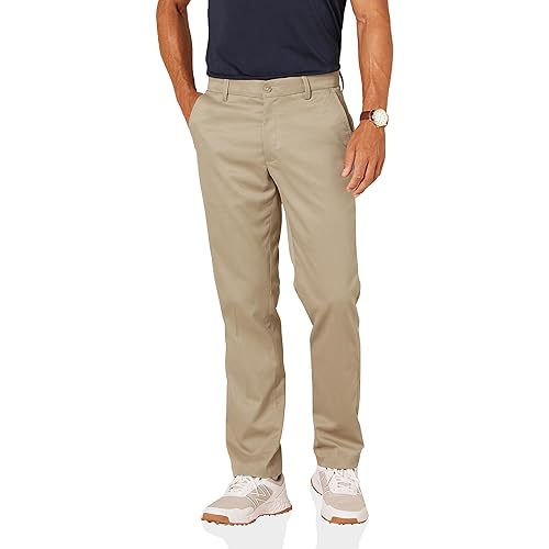 Amazon Essentials Men's Straight-Fit Stretch Golf Pant, Khaki Brown, 35W x 30L