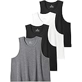 Star Vibe High Neck Flowy Crop Tank for Women Yoga Cropped Tank Tops Basic Sleeveless Athletic Workout Undershirt 4 Pack