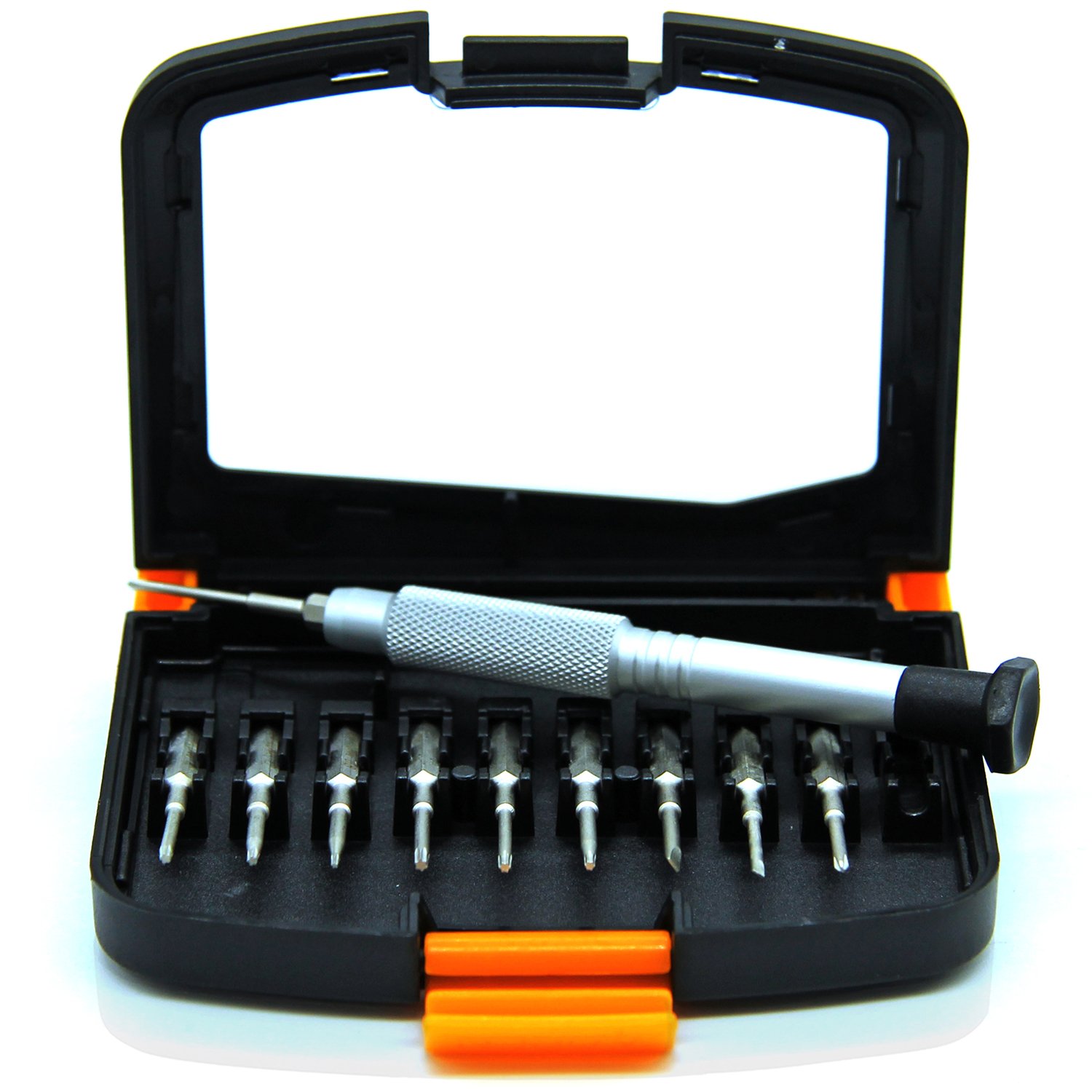 PRETEX Mini Schraubendreher-Set für kleine Schrauben mit 10 Wechsel-Einsätzen, inklusive praktischer Aufbewahrungsbox | 2 Jahre Zufriedenheitsgarantie | Bit-Set, Torque-Set, Kreuzschlitz-Set, Präzisions Mini-Schraubendreher