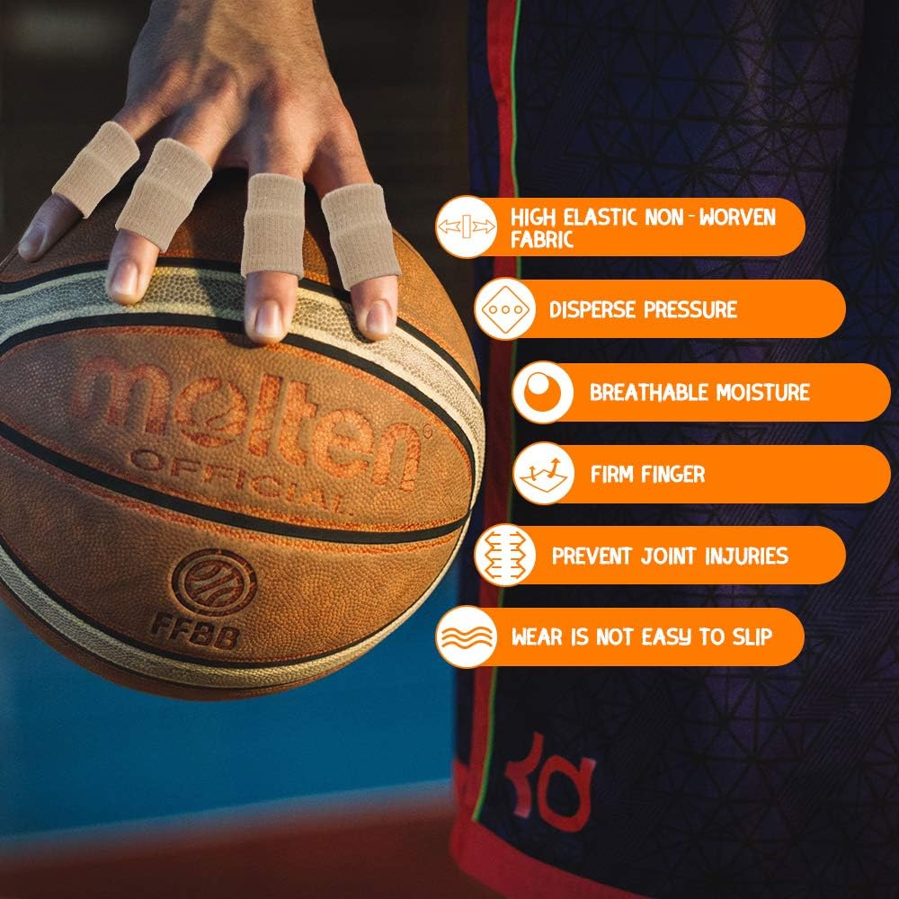 Finger Sleeves, Tiction Thumb Splint Brace Support Protector Breathable Elastic Finger Tape for Pain Relief Arthritis Trigger Finger Sports Aid Basketball Baseball Volleyball  (Finger Sleeves10PC): Industrial & Scientific