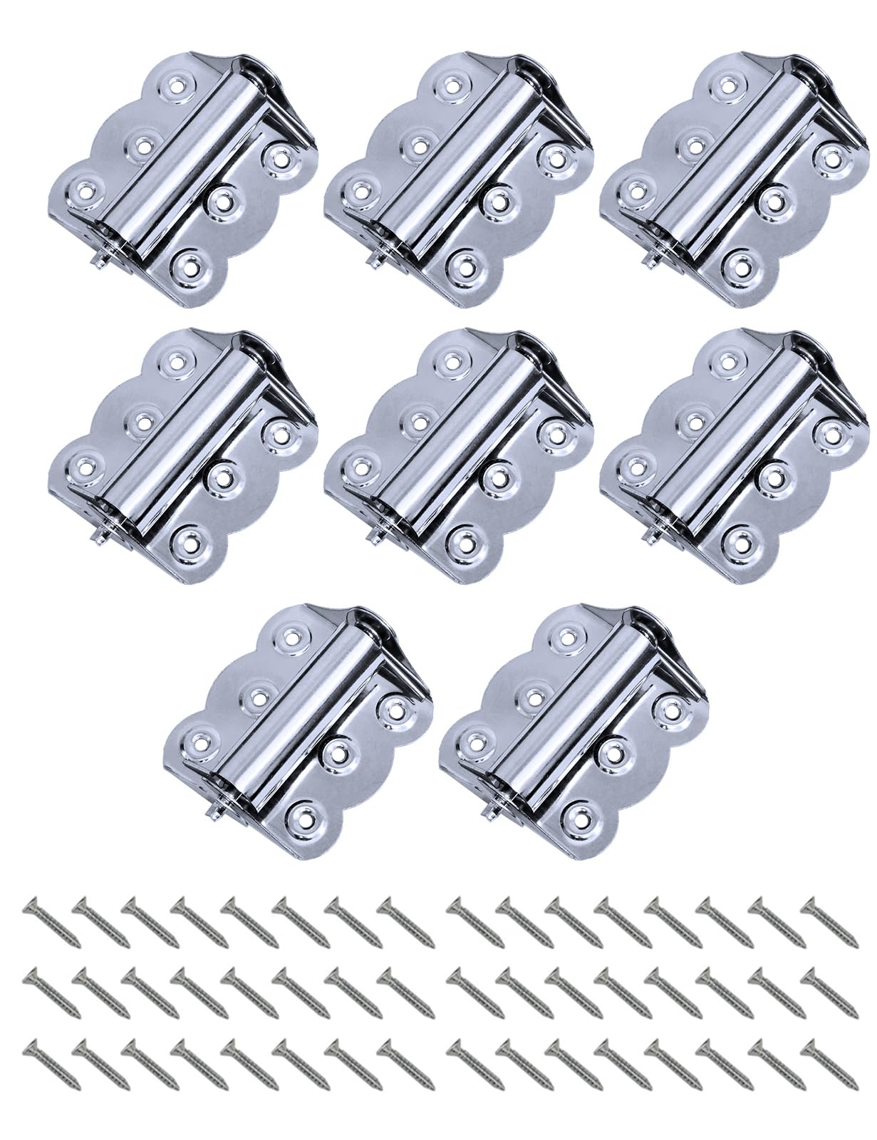 Stainless Steel Multi-Function Butterfly Hinge Screen Window Automatic Door Closing Spring Hinge with Screws (8)