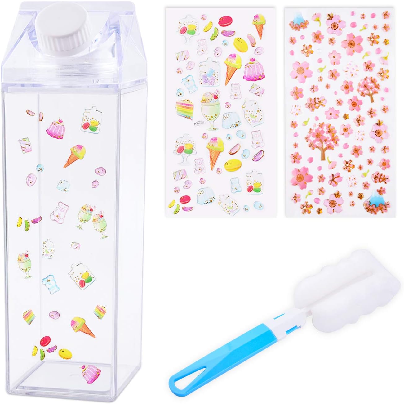 Custom Vinyl decal. Personalised Milk Carton Water Bottle Gift Stickers