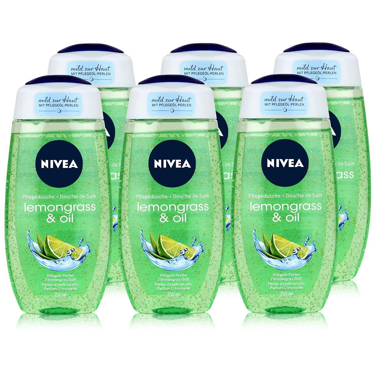 Nivea Lemongrass & Oil Nourishing Shower Gel Pack of 6 x 250 ml