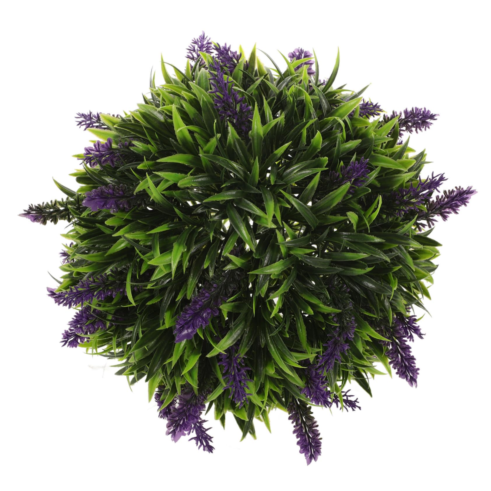 MAGICLULU Lavender Bouquet 30cm Artificial Lavender Ball Artificial Plant Topiary Balls Faux Boxwood Decorative Balls Resistant Artificial Topiary Ball for Backyard Balcony Garden