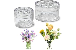 MINGRI Spiral Ikebana Stem Holder for Flowers 2Pcs,2024 Floral Stem Holder for Vases,Spiral Flower Stem Holder Ikebana Twister Flower Arrangement Holder,DIY Reusable Flower Bouquet Accessories (Clear, S+L)