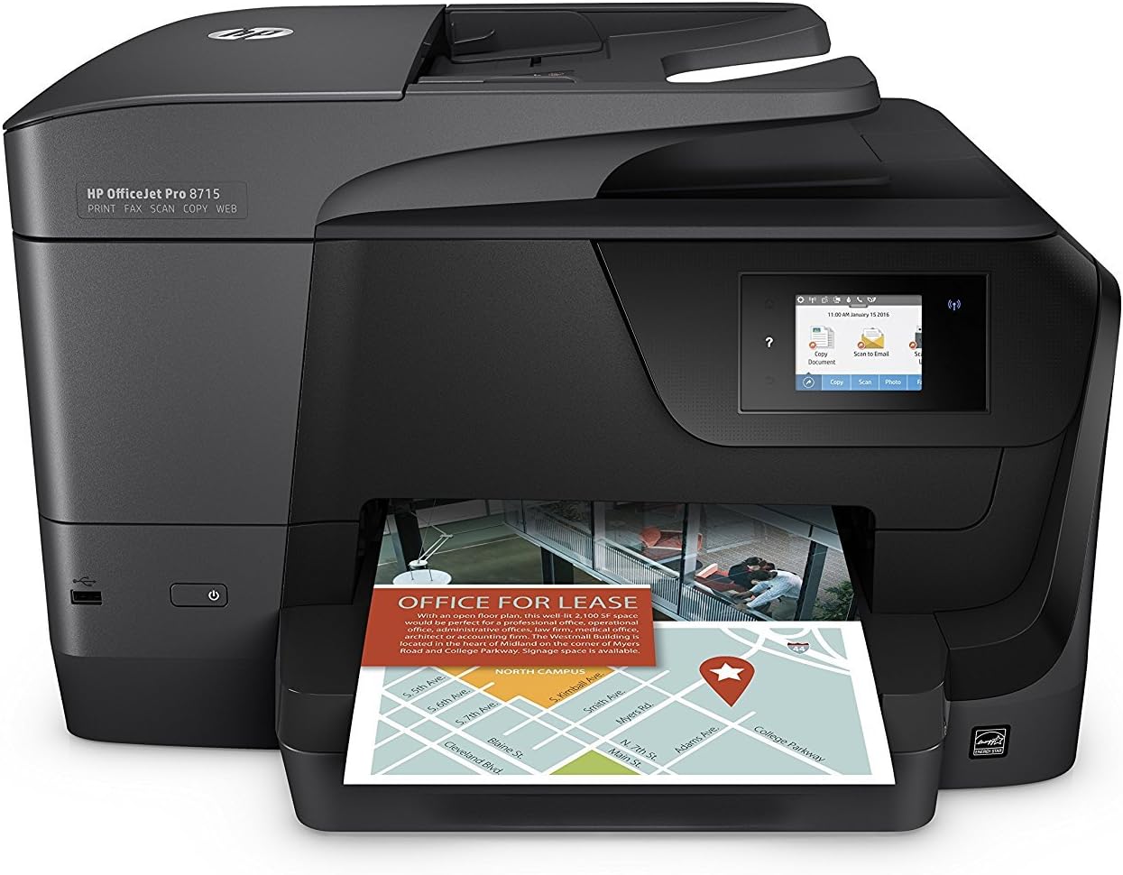 HP OfficeJet Pro 8715 All-in-One Printer, Instant Ink Compatible with 3 Months Trial (Printer setup+XL hp ink set)…