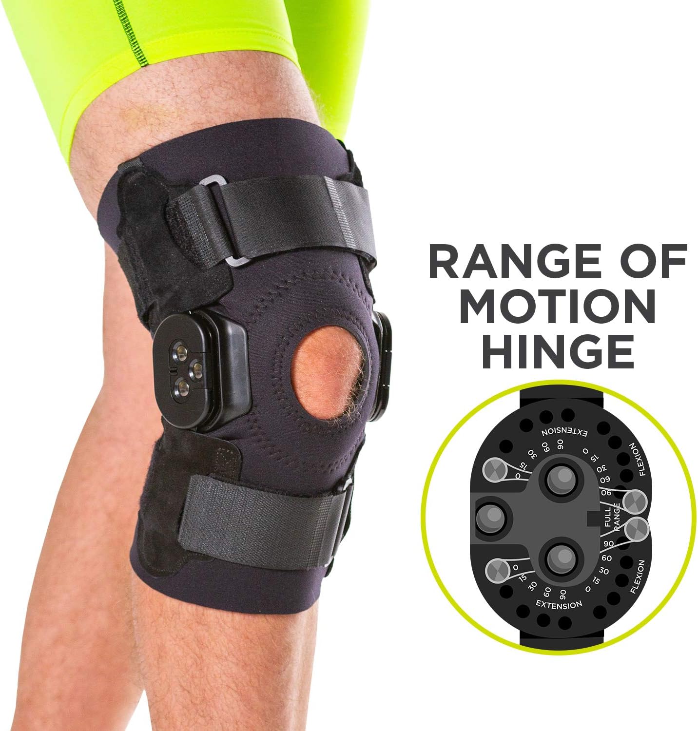 BraceAbility Torn Meniscus ROM Knee Brace | Hinged Post Surgery Support with Flexion / Extension Control for Hyperextension & Locking Treatment, Ligament (PCL / ACL) Tears, Osteoarthritis (3XL)