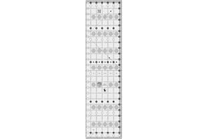 Creative Grids Quilt Ruler 6-1/2in x 24-1/2in Rectangle - CGR24LEFT – Made in USA, Non-Slip Grip Acrylic Quilting, Sewing, Crafting, Patchwork Ruler for Measuring & Cutting Fabric
