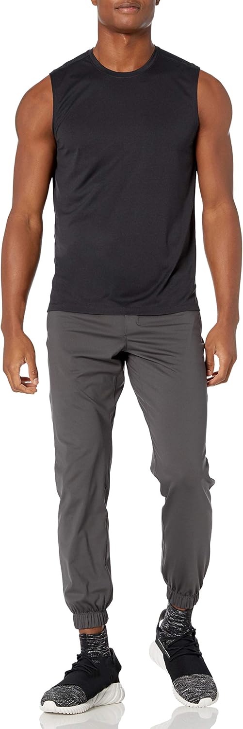  Brand - Peak Velocity Men's Tech Stretch Hybrid Sleeveless T-shirt: Clothing
