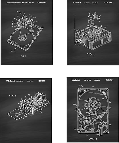 Computer Hardrive Patent Wall Art Prints