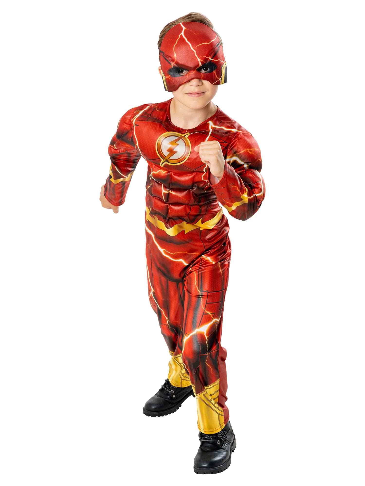 Rubies 3016273-4 The Flash Child Costume Kids Fancy Dress, Boys, Red Halloween