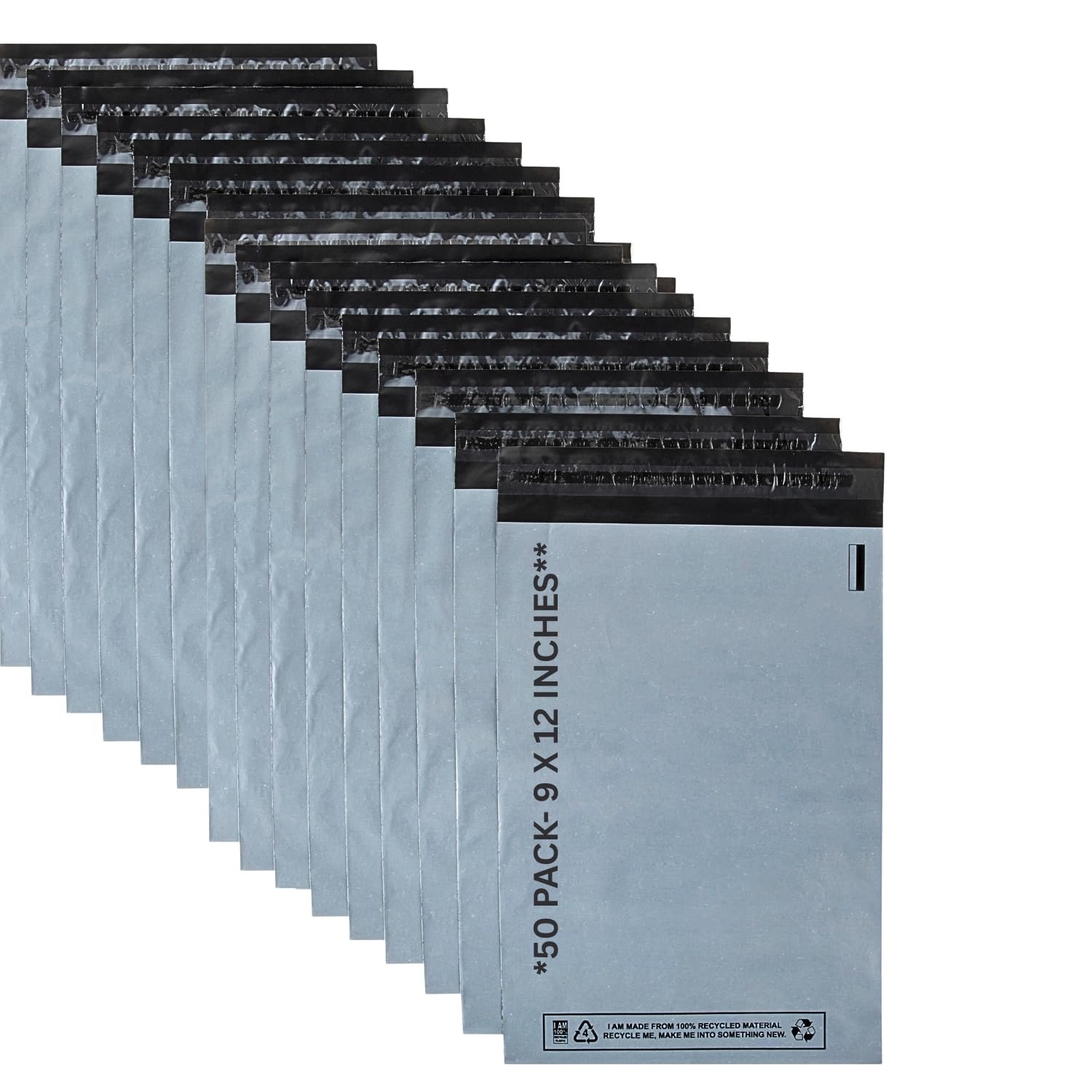 DVIVA 50 Grey Postage Bags 9"x12"(229 x 305mm)|Self Adhesive,Waterproof and Tear-Proof Postal Strong Plastic Mailing Mail Postage Parcel Courier Bags for Delivery,Shipping & Packaging