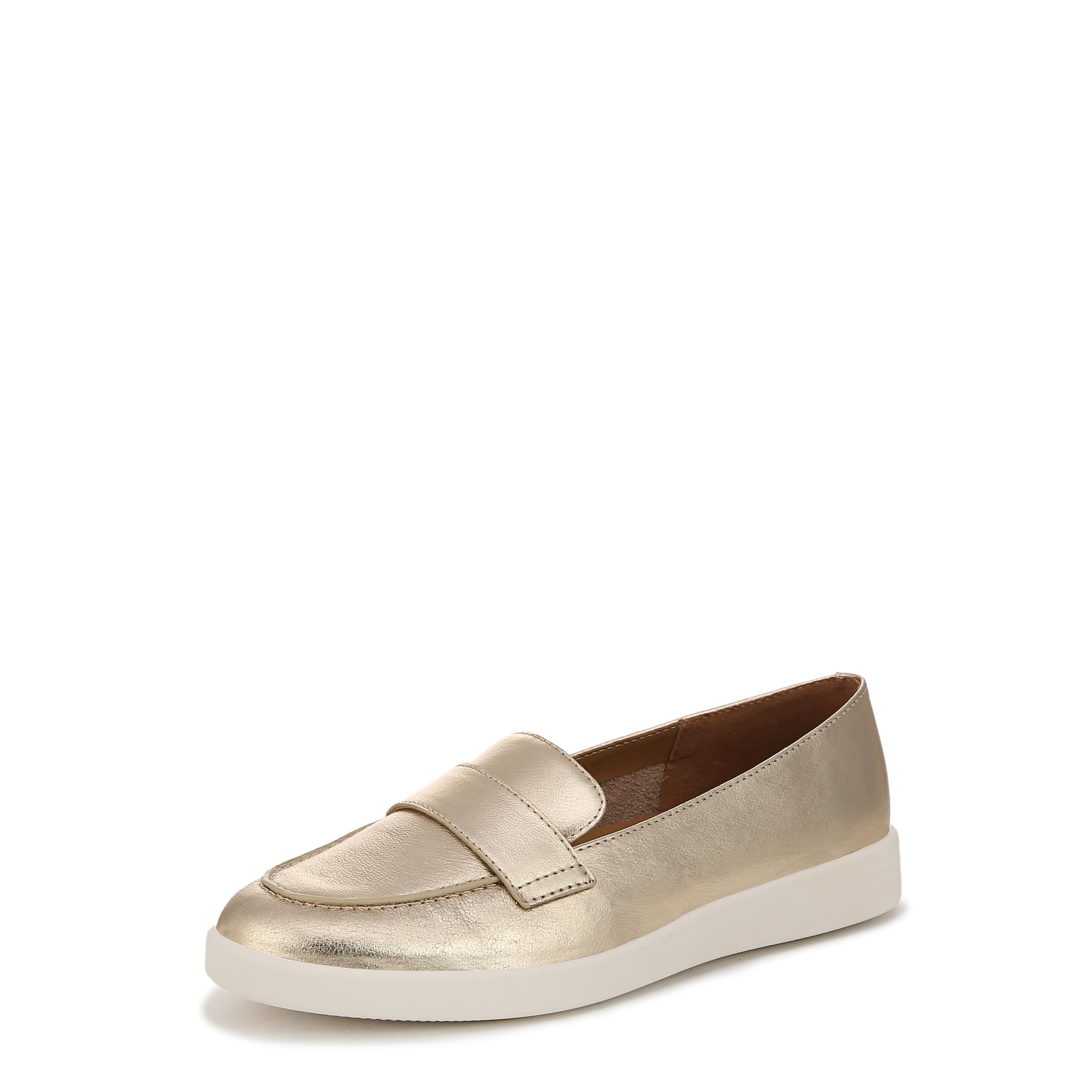Naturalizer Womens Karis Loafer Flat Soft Gold Leather 10 W