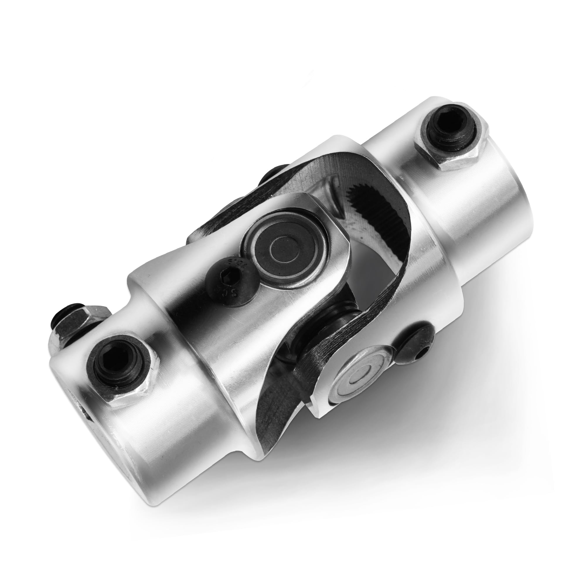 Photo 1 of 13/16"-36 Spline X 3/4" DD Chrome Steering Universal Joint Single U Joint Shaft,Total Length: 83mm (3-1/4")