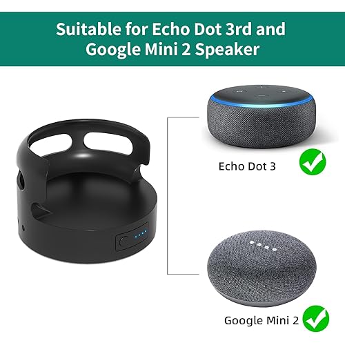 Blanou Echo Dot Battery Base, Portable Dot 3rd Gen Google Mini