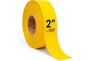 DuraMark EC700 Floor Marking Tape for Concrete and Pavement | Industrial Marking Tape for Warehouses | Long-Lasting | High Durability, Yellow, 2 Inches by 108 Feet