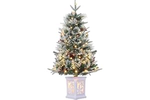GAOMON 3 Ft Pre-Lit Christmas Tree, Artificial Christmas Trees with Lighting, Xmas Trees with 78 Led Lights, Christmas Decoration for Home, Office, Easy Assembly