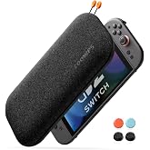 COOWPS for Nintendo Switch 2 Case, Odorless Felt Hard Shell Protection | 4Pcs Thumb Grips, Military Grade Protection, Soft Lining, 8 Game Card Slots, Durable Shockproof Water-resistant