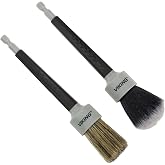 VIKING Drill Detail Brush Set for Cars, Interior and Exterior Use, 2 Pack | Super Soft Bristles for Interior, Premium Bristle Blend for Exterior Detailing, Car Detailing Kit