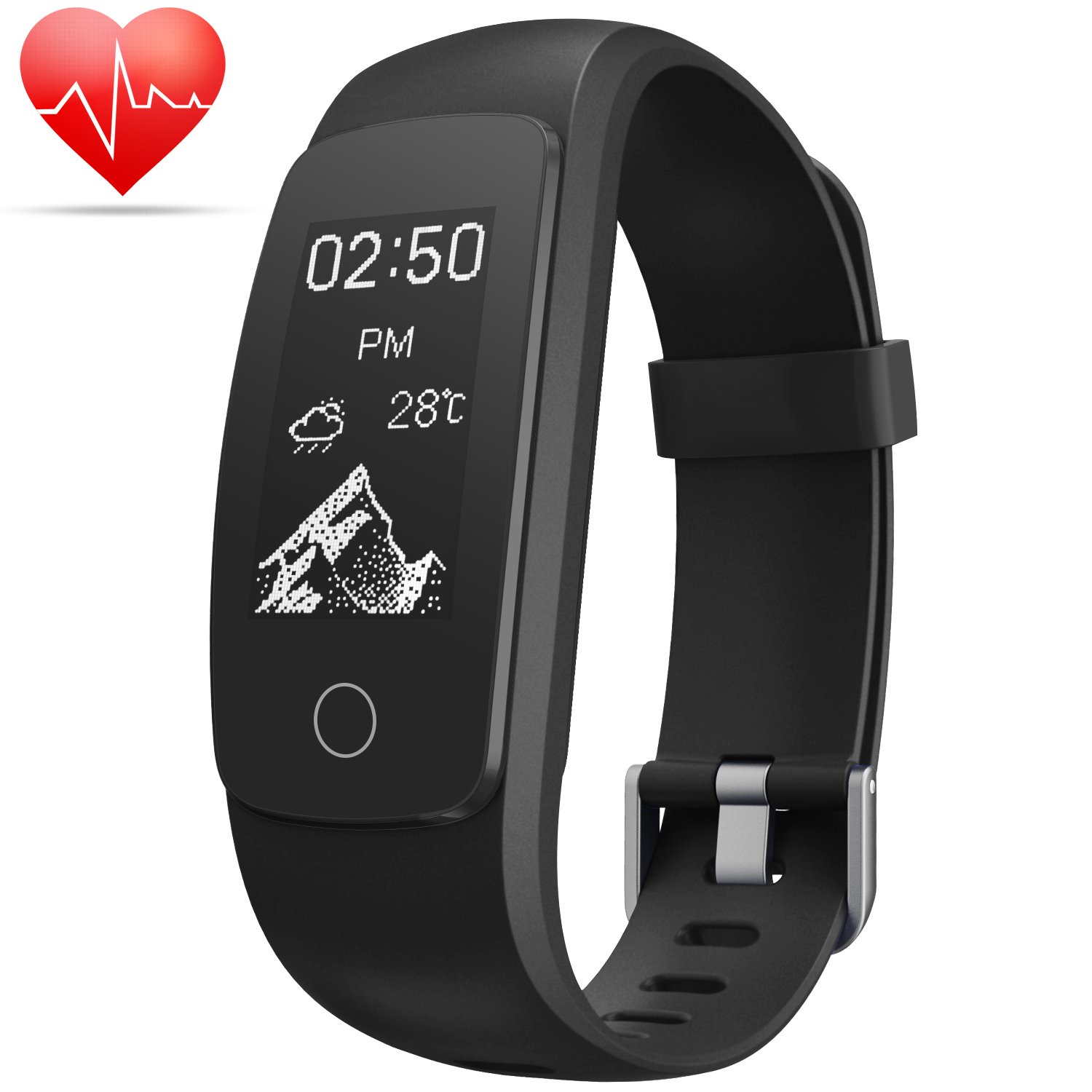 Pulsera podómetro inteligente e impermeable rastreador de actividad fitness con monitor de