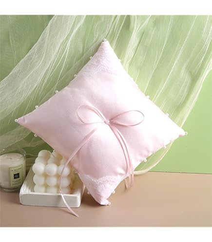 Ring Bearer Pillow RIMOBUL Wedding New Lace Ring Cushion Bearer