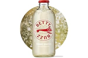 Betty Buzz Tonic Water, Premium Sparkling Soda by Blake Lively (12 pack) | Natural Flavors & Sweeteners, Only Clean Ingredients