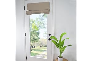 WdFour French Door Curtains with Silky Feel Thermal Insulated Noise Reducing Blackout Curtains for Glass Door Office (25W x 80L, 1 Panel, Mocha)